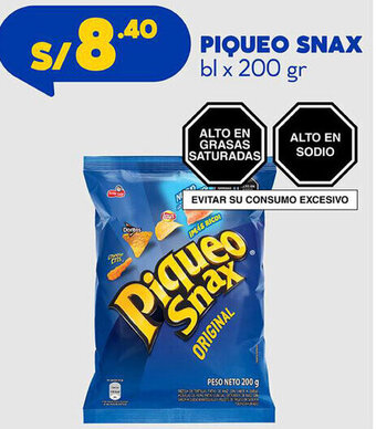 Plaza Vea Piqueo Snax bl x 200gr oferta