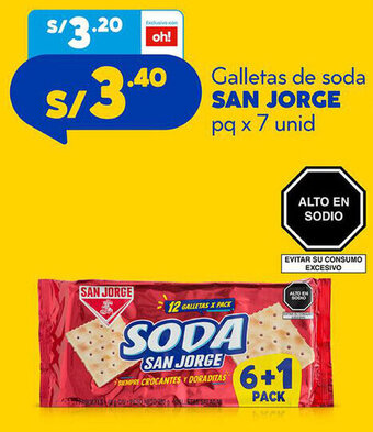 Plaza Vea Galletas de Soda San Jorge 7 Unid oferta