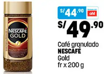 Plaza Vea Café Granulado Nescafé Gold 200g oferta