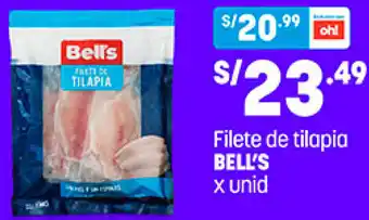Plaza Vea Filete de Tilapia Bell's oferta