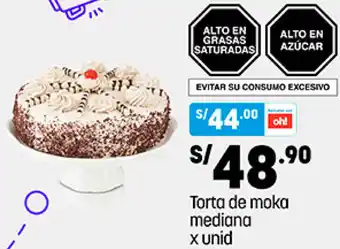 Plaza Vea Torta de Moka Mediana oferta