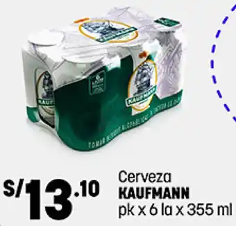 Plaza Vea Cerveza Kaufmann 6la x 355ml oferta