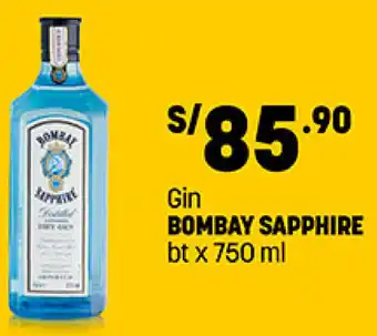 Plaza Vea Gin Bombay Sapphire 750ml oferta