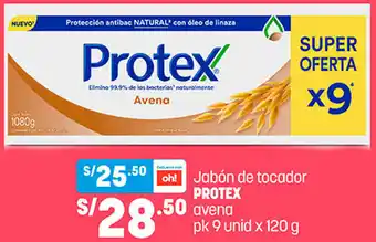Plaza Vea Jabón de Tocador Protex Avena 9 Unid x 120g oferta