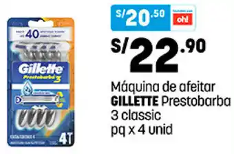 Plaza Vea Máquina de Afeitar Gillette Prestobarba 3 Classic 4Unid oferta
