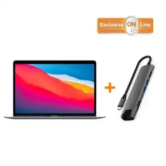 iShop Macbook air gris espacial 256gb + adaptador 4k nco ultra tipo-c exclusivo online oferta