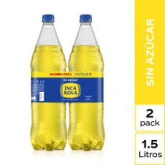 Metro Twopack gaseosa inca kola sin azúcar botella 1.5l oferta
