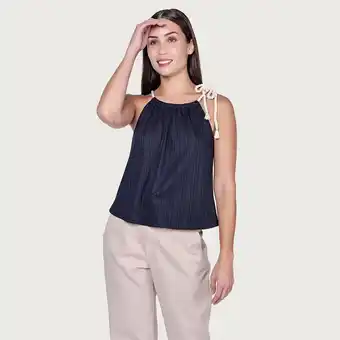 Mentha & Chocolate Blusa candela azul oferta