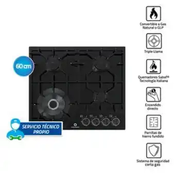Tai Loy Encimera indurama 4 hornillas negro oferta