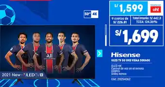 Plaza Vea Hisense ULED TV QLED 4K oferta
