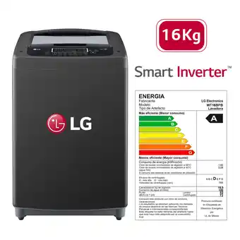 Tottus Lavadora 16kg smart inv dark grey oferta