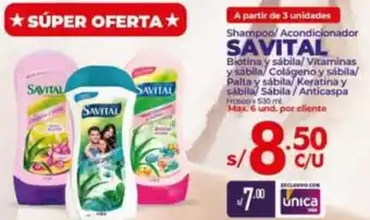 Vega Shampoo/ Acondicionador Savital oferta