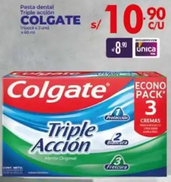 Vega Pasta Dental Triple Acción Colgate 60ml oferta