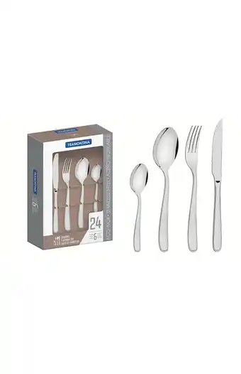 Tiendas EFE Juego de cubiertos tramontina 24 piezas maresias oferta