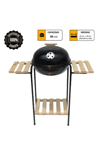 Tiendas EFE Parrilla portátil mr grill con madera oferta