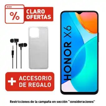 Claro X6 64gb azul nautico + audífonos + case + línea nueva + prepago + p oferta