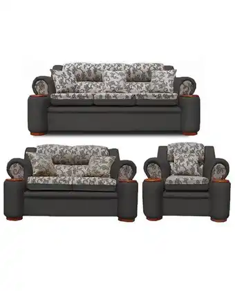 Tiendas EFE Juego de sala 3-2-1 oxford - plomo osc oferta