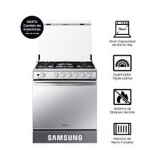 Metro Cocina de pie 76cm samsung mirror nx52t7322ps 5 quemadores oferta
