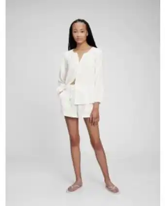 GAP Blusa manga larga crinkle gauze mujer oferta