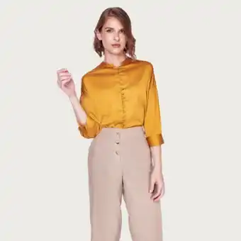Fina Perú Blusa gilda amarillo oferta