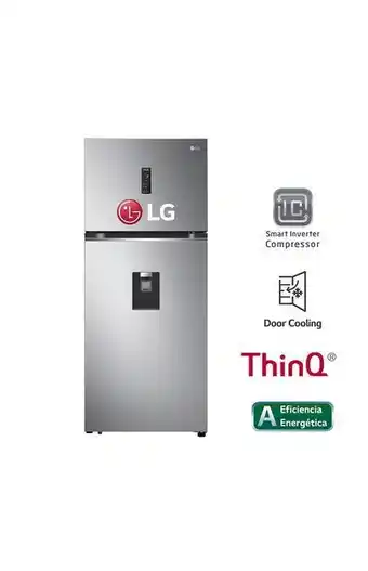 Tiendas EFE Refrigeradora lg top freezer gt37sgp 374l con door cooling - plateada oferta