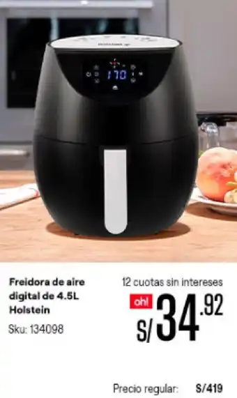 Promart Hoistein Freidora de Aire Digital de 4,5L oferta