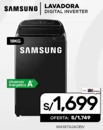 La Curacao Samsung Lavadora Digital Enverter 18kg oferta