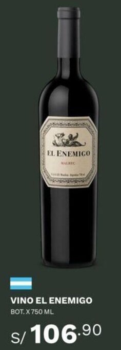 Wong Vino El Enemigo 750ml oferta