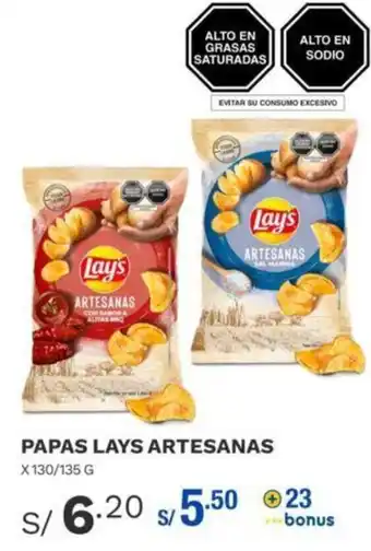 Wong Papas Lay's Artesanas 130/135g oferta