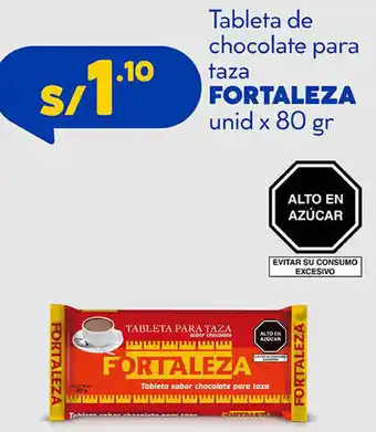 Plaza Vea Tableta de Chocolate para Taza Fortaleza 80g oferta
