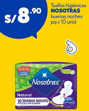 Plaza Vea Toallas Higiénicas Nosotras Buenas Noches pq x 10 Unid oferta