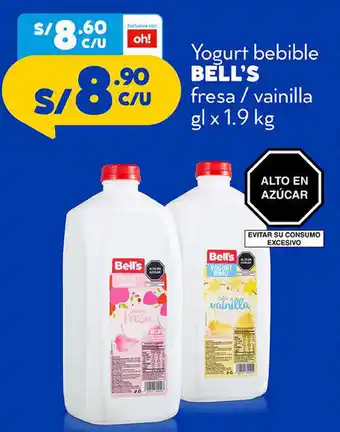 Plaza Vea Yoghurt Bebible Bell's Fresa/Vainilla 1,9kg oferta