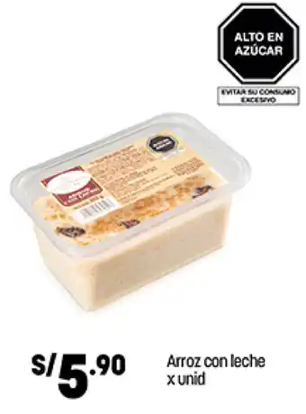 Plaza Vea Arroz con Leche oferta