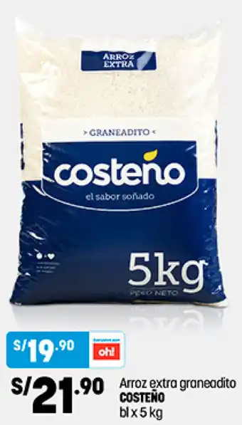 Plaza Vea Arroz Extra Graneadito Costeño 5kg oferta