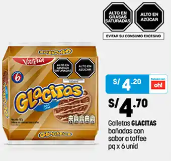 Plaza Vea Galletas Glacitas Bañadas con Sabor a Toffee pq x 6 Unid oferta