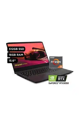 Tiendas EFE Notebook lenovo ideapad gaming 3 amd ryzen 5 512gb ssd 16gb oferta