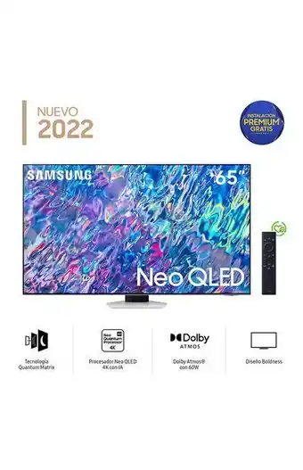 Tiendas EFE Televisor samsung smart tv 65' neo qled 4k mini led qn65qn85bagxpe - 2022 oferta