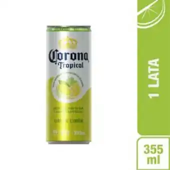 Corona tropical lima limon - lata 355ml - unidad