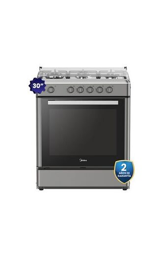 Tiendas EFE Cocina a gas midea 30' 5 hornillas triple llama oferta