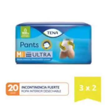 Freshmart Pack 3x2 ropa interior unisex tena pants ultra m 20 und - unidad oferta