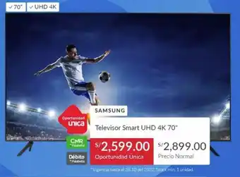 Sodimac Samsung Televisor Smart UHD 4K 70" oferta