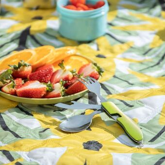 Cubiertos acero inoxidable plegables picnic
