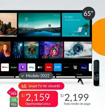 Falabella LG Smart TV 4K Ultra HD oferta