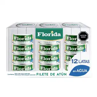 Tottus Filete de atún florida en agua 12 unidades oferta