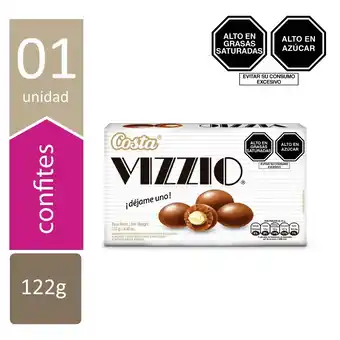 Tottus Almendras bañadas en chocolate con leche vizzio 122 g oferta