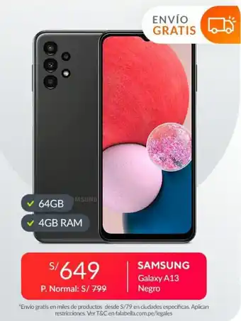 Falabella Samsung Galaxy A13 Negro oferta