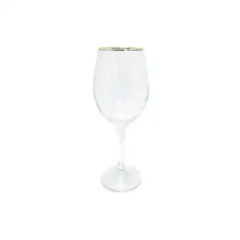 Tottus Set 4 copas barone vino 13 oz filo oro oferta