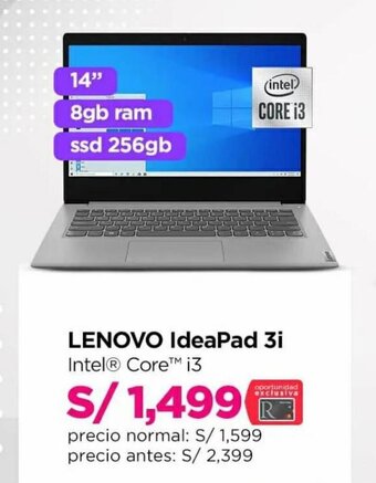 Ripley Lenovo IdeaPad 3i oferta