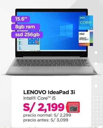 Ripley Lenovo IdeaPad 3i oferta