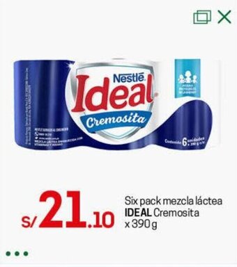 Tottus Six Pack Mezcla Láctea Ideal Cremosita x 390g oferta